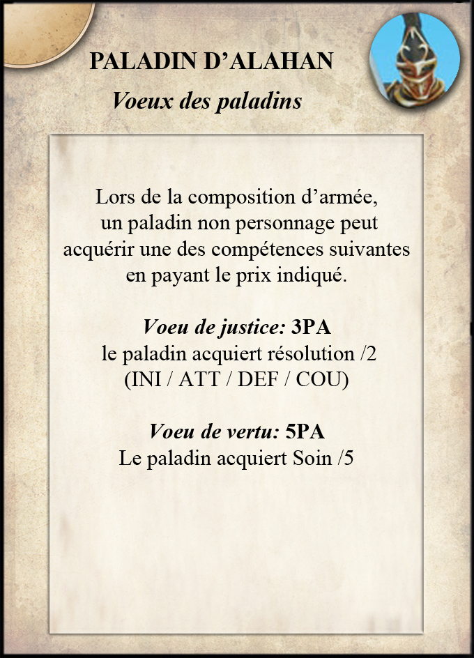 Vœux des paladins